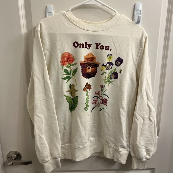 Smokey Bear Only You Crewneck Sweatshirt - Picture 2 of 6